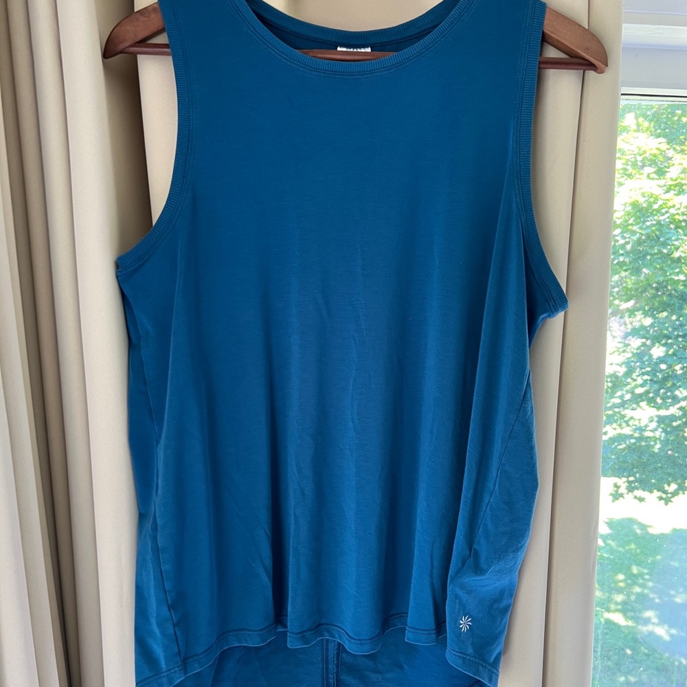 Athleta Blue Relaxed Sleeveless Tank Top